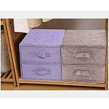YINGGG Stoff Schubladenschrank Tower Organizer Aufbewahrungsbox für Kleidung, BHs, Unterwäsche, Socken, Krawatten, Schals, Dunkelgrau, 3 Große Schubladen
