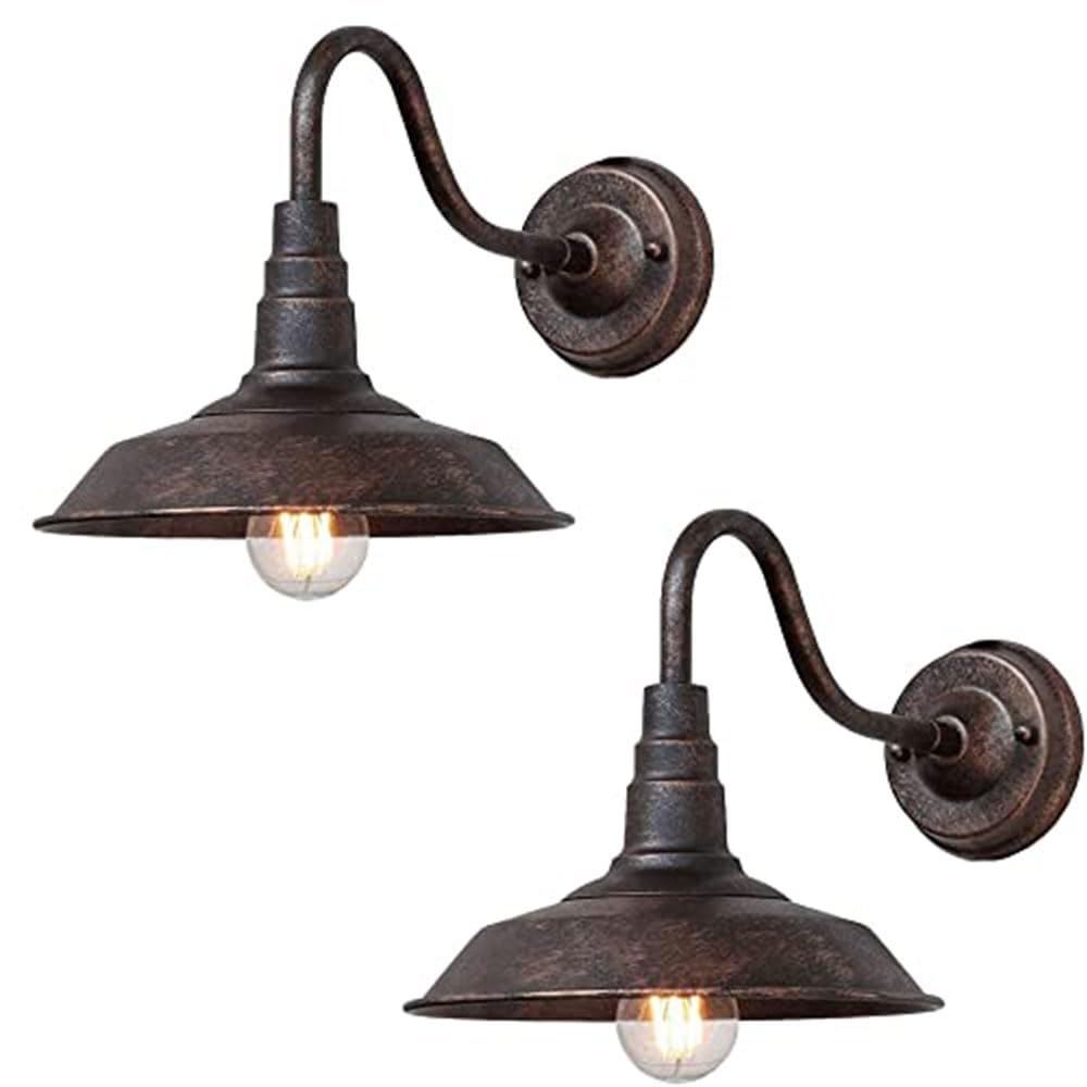 Applique Da Esterno Retrò Impermeabile IP54 Per Portico Vintage Con Montaggio A Parete Lampade Per Esterni A Collo D'oca Da 9,8"