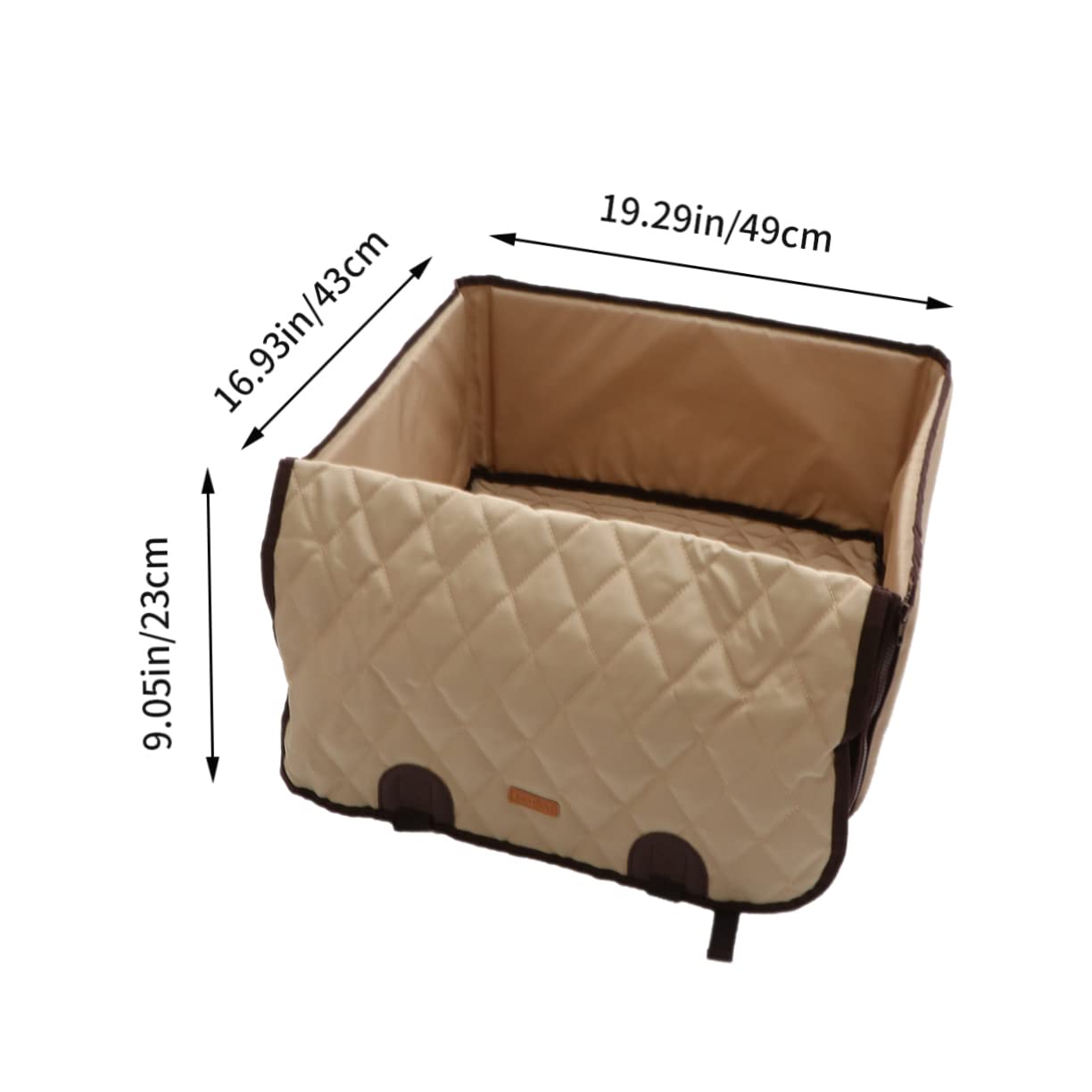 FRCOLOR Cojín para Asiento de Coche para Perros y Gatos Beige