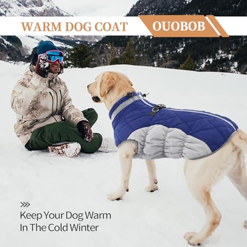 Image of Waterproof Medium Dog Coat, Warm Dog Jacket with Harness Built in, L