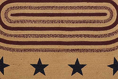 VHC-Brands-Potomac-Jute-Rug-Oval-Stencil-Stars-wPad-36×60 VHC Brands Potomac Jute Rug Oval Stencil Stars wPad 36×60