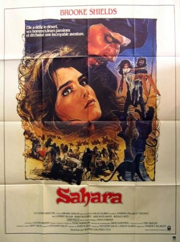 Sahara Brooke Shields affiche originale de cinema souvenir nostalgique 80s