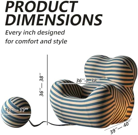 Memory Foam Floor Couch - Ergonomic Bubble Sofa, Modern Luxe Lazy Chair for Living Room & Bedroom, Cozy Single Leisure Seating, Stylish Red Design