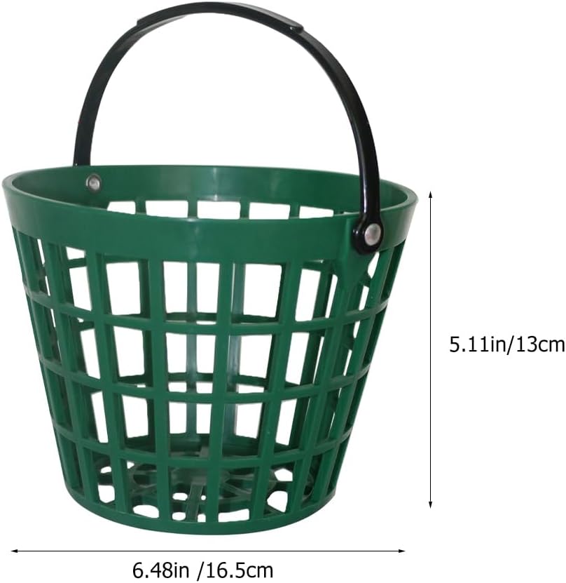 GANAZONO Portable Golf Ball Basket 6.49X6.10X4.72In Outdoor Golfball Storage Container with Handle Stackable Design for Easy Ball Transport