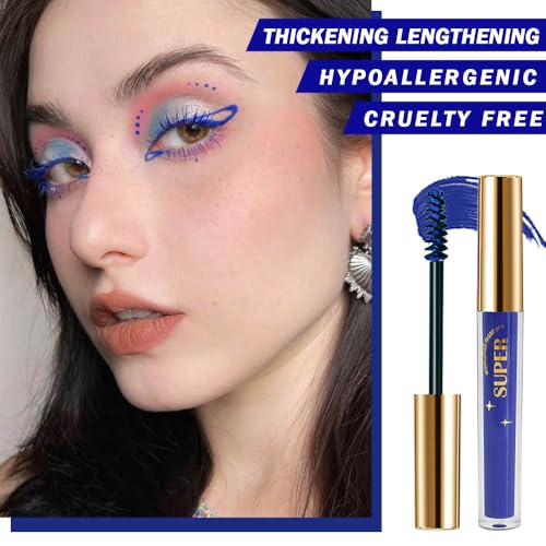 Image of Colored Mascara for Eyelashes, Voluminous Colorful Mascara Set, Pink Blue Purple White Brown Black Lash Pack - Lengthening, Defining, Curling, Multiplying Formula, Cruelty-Free & Waterproof