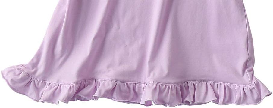 Little Girls Princess Nightgrown Toddler Summer Sleepwear Kids Short Sleeve Pajama Dresses - Image 3