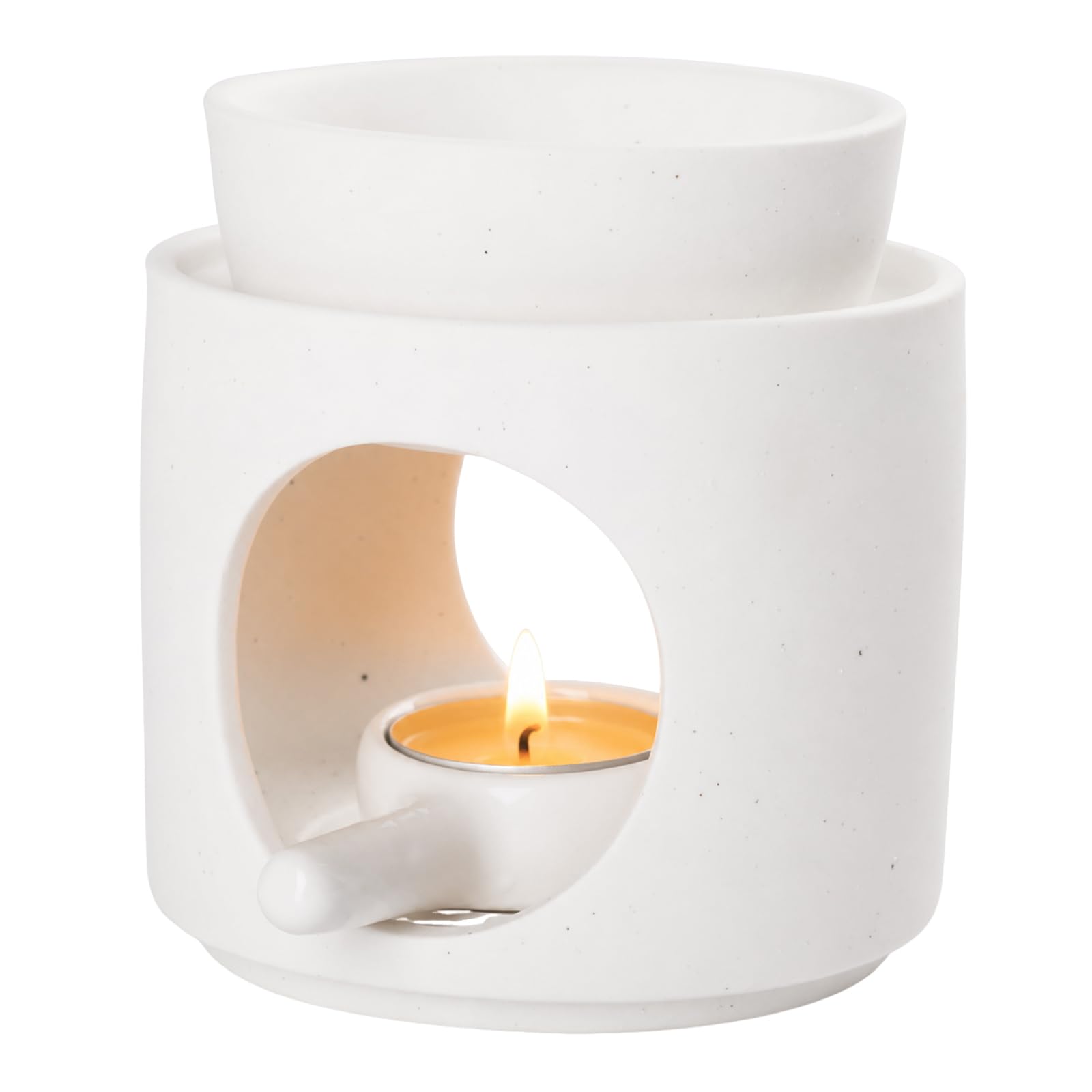 Wax Melt Burner Set with Wax Melting Spoon Oil Burners White