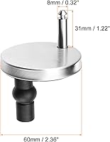 Vista 2 de uxcell 2 Set Toilet Seat Hinge Fixings, Hinge Bolt Screws Toilet Seat Fixings with 60mm/2.36" Base, for Top Fixing Bolt Expansion Screw Cover Buckle