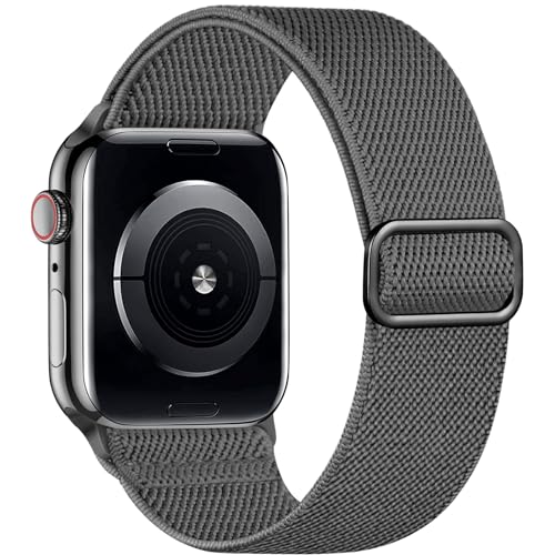 Stretchy Solo Loop Compatible with Apple Watch Band 44mm 40mm 41mm 45mm 46mm 38mm 49mm 42mm for Women Men, Soft Nylon Elastic Braided Sport Strap for iWatch Series 10 9 8 7 6 5 4 3 2 1 SE Ul