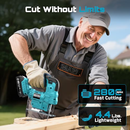 SEESII Cordless Jig Saw with Dual Batteries