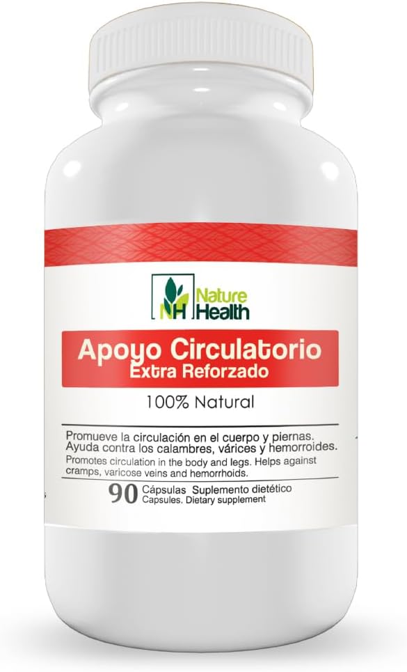Apoyo Circulatorio para Cuerpo y piernas, suplemento vegano con Ginkgo biloba, Perejil, Zapote Blanco, Espino Blanco y Cancerina, (1)