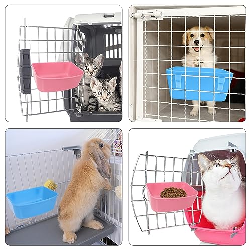 Hautllaif 43453 6 Pack Feeder (Blue, Pink), Hanging Feeder,Food And Water Container, Bath Water Bowl Universal For Birds Hamsters Mice Rats Rabbit Guinea Pig Small Pets thumb #3