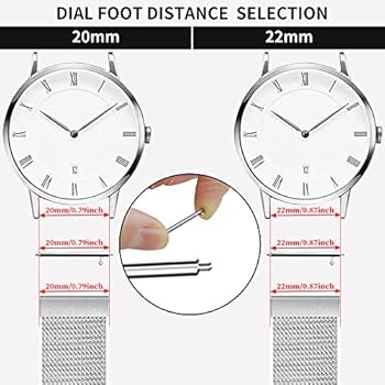Microwear horlogeband, 16 mm 18 mm 20 mm 22 mm vervangend roestvrij staal gaasband, snelsluiting horlogeband met metalen schroef, smart watch armbanden voor mannen vrouwen (Rose Gold