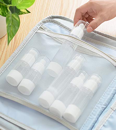 Miniatura 7 de Bomba de crema cosmética transparente sin aire, dispensador de loción de viaje de plástico vacío para champú, base líquida, crema facial, paquete de