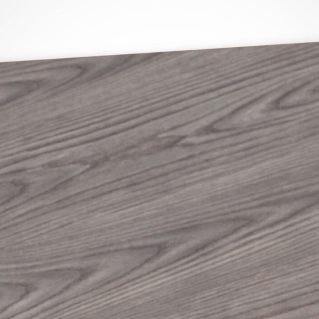 Suelo de Vinilo Para Instalar en Rollo | Suelo PVC Decorativo Hogar, Cocina, Baño, Salón | Suelo Efecto Madera | Suelo PVC Roble Gris Antracita Estriado (140_X_900_CM)