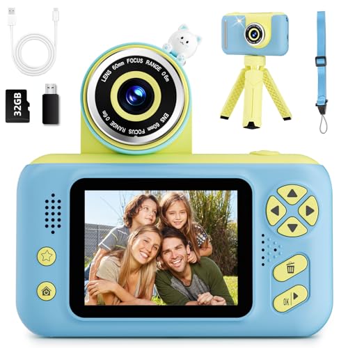 Kids Digital Camera for Boys Girls Kids Camera Toy include 32GB Card