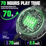 YPBDAN X4 Wireless Gaming Headset for Xbox Series X|S, Xbox One, PS5, PS4, PC, Mac, Switch, Bluetooth 5.3, 2.4GHz Gaming Headset, 70H Battery, ENC Noise Cancelling Microphone, Low Latency