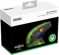 Vista 7 de 8BitDo Retro R8 Mouse con sensor óptico PAW 3395 DPI 26K, ratón inalámbrico de sondeo 4K con base de carga, botones programables y interruptores