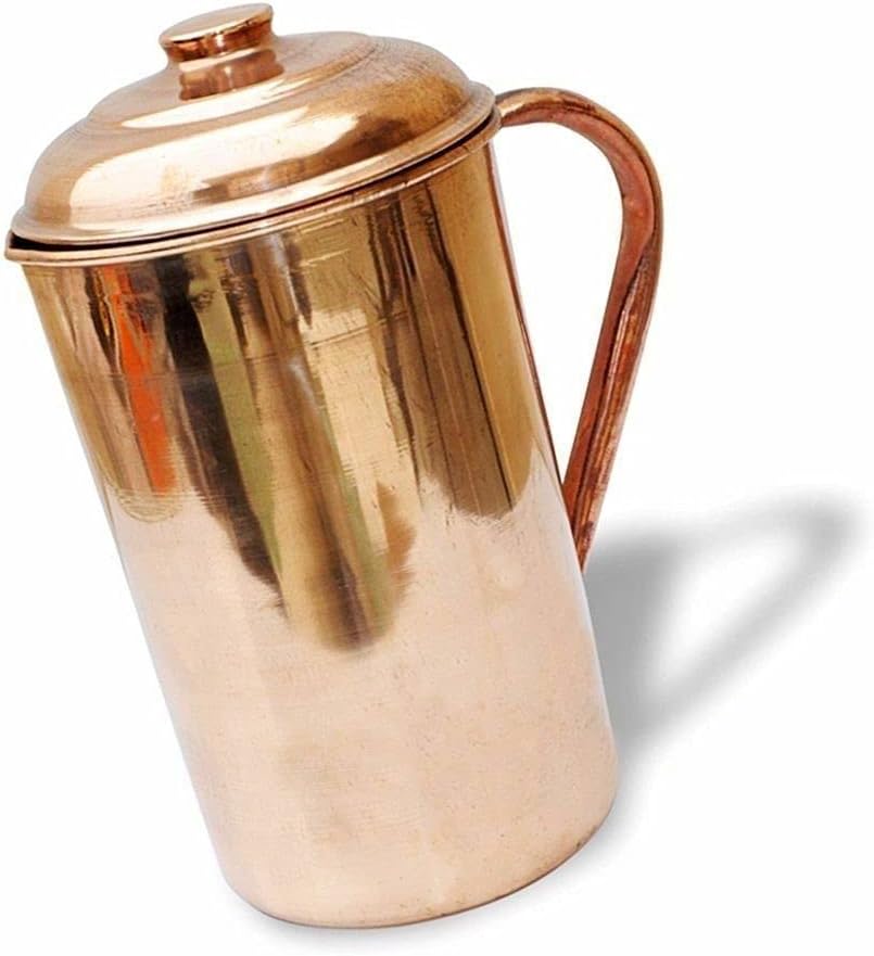 Copper Pot Jug ~Water Storage Ayurveda Health Usage ~Copper Vessel 1.5L