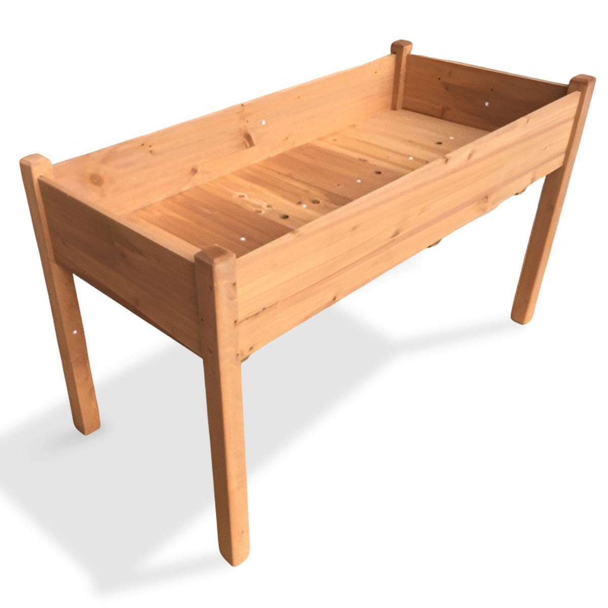 Fioriera rialzata in legno FSC, 126 x 60 x 76 cm, durevole e resistente alle intemperie, giardino, balcone e terrazza, perfetta per verdure, erbe e fiori