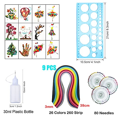 Woohome 48 Pcs Paper Quilling Kit, Paper Quilling Making Drawing Design And Papers Quilling Tools For Quilling Art Paper Diy Drawing Handcraft Handmade, Home Decoration #TOP4
