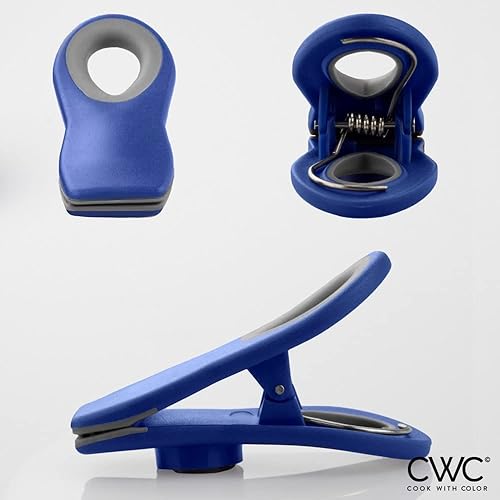Miniatura 127 de COOK WITH COLOR Clips para bolsas con imán, clips para alimentos, clips para chips, clips para bolsas para almacenamiento de alimentos con agarre