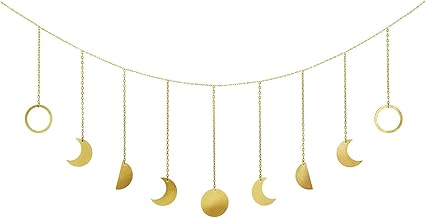 Wall Decorations | Boho Accents Wall Decor | Moon Phases Art | Moon Phase Wall Hanging | Bohemian Decor for Bedroom, Home, Living Room, Apartment or Dorm (50 INCH, Golden)