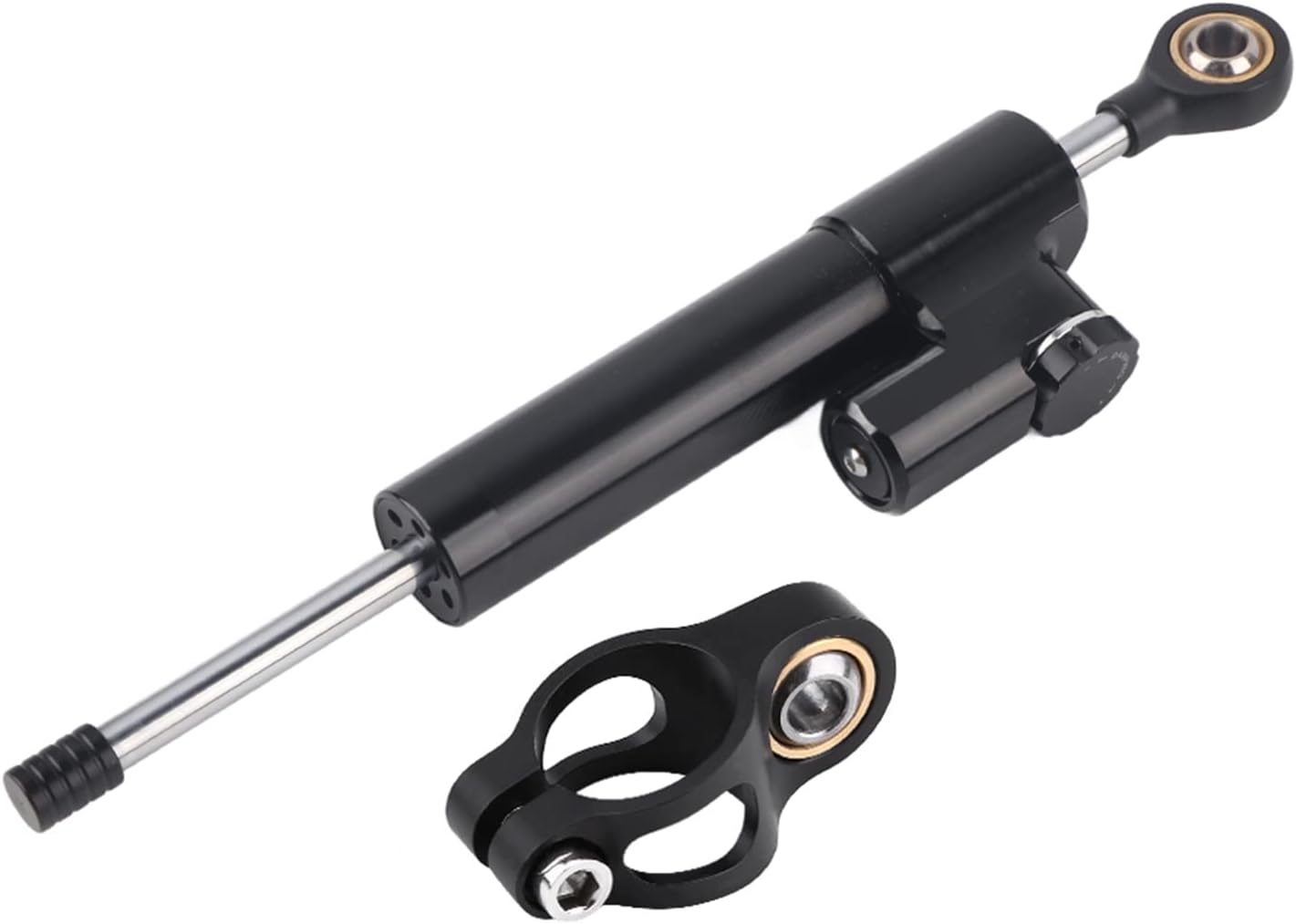 Aluminum Universal Motorcycle Steering Damper Stabilizer, CNC Machined, Linear Reversed Control, Speed Sensitive Technology