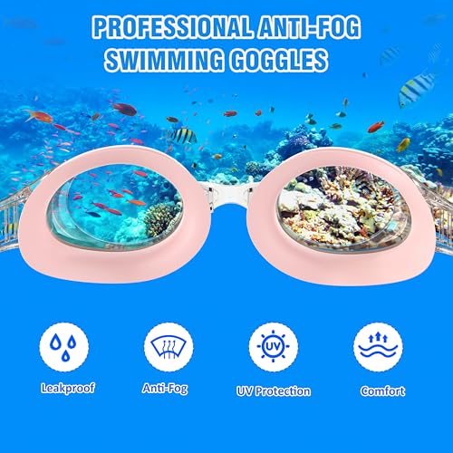 Seaflar Gafas Piscina Para Adultos - Aguas Abiertas Anti-Vaho ProteccióN UV Impermeables VisióN Clara - Ajuste FáCil Gafas Natacion Hombres Mujeres JóVenes-T-PK - imagen 5