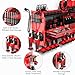 KSVO Power Tool Organizer Wall Mount with Drill Rack, Grinder Holder, Hammer & Pliers Rack, Locking Drawers, 6-Outlet Charging Shelf – Heavy Duty Metal Tool Storage for Garage, Workshop (Red)