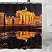 Produktbild Deutschland Berlin Brandenburger Tor Duschvorhang Reise Badezimmer Dekor Set mit Haken Polyester 183 x 183 cm (YL-02216)