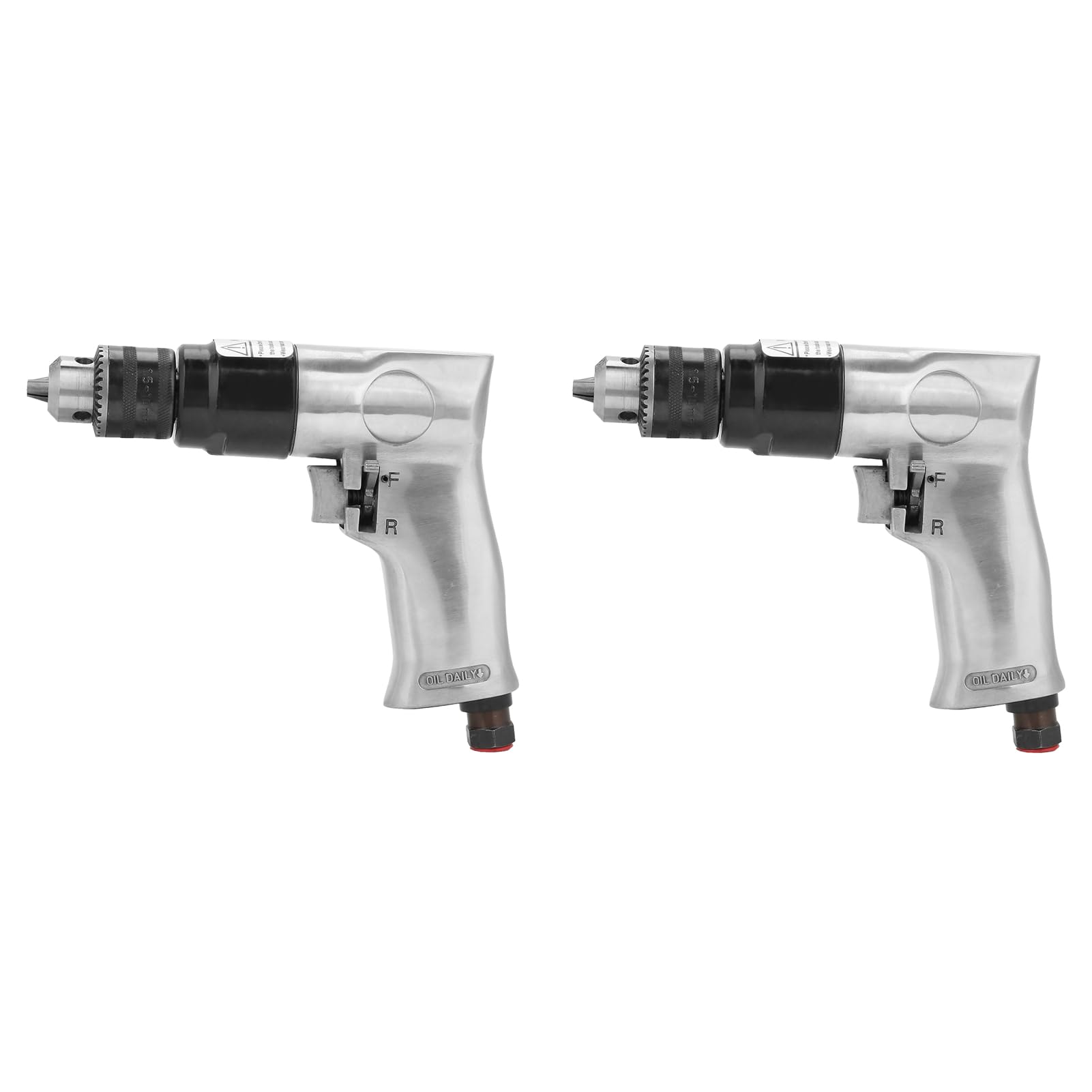 Taladro Neumático de Rotación Reversible de 2 Piezas de 3/8 1700 Rpm, Herramienta de Taladro de Aire de Alta Velocidad con Operación Manual para Muebles, Producción de Máquinas,