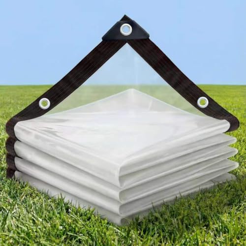 QIVNLUMU Clear Heavy Duty Waterproof Tarp 4x6ft-10 Mil Thick...