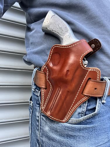 Cal38 Handcrafted Leather Belt Holster for Smith and Wesson