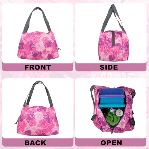 Image of F Gear Tidbit Lunch Bag Padded Insulated Hot Cold Travel Tiffin Bag Food Storage Bag for Work, Students, Office, Picnic, College & School Lunch Bag for Girls Boys Men Women (Pink)