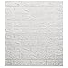 Art3dwallpanels 10 Stück 3D Wandpaneele Selbstklebend Tapete Ziegel, 77 x 70 cm Steinoptik Tapete Wasserdicht Wandaufkleber, Weiß Wandtapete Schaumstoff für Wanddekoration, deckt ca. 5,39 m²
