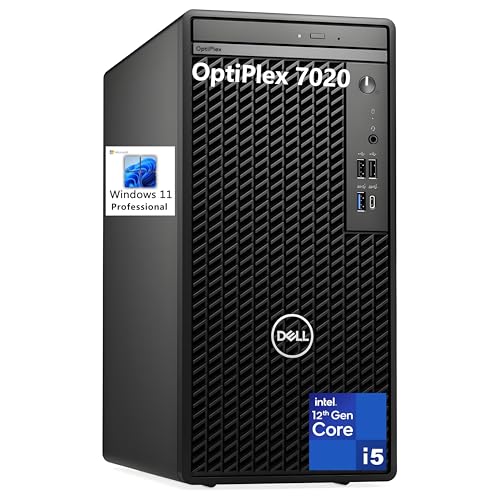 Dell OptiPlex 7020 Desktop Computer, 7000 Tower Dekstop PC, Intel Hexa-Core i5-12500 (Beat i7-11700), 16GB DDR5 RAM, 512GB PCIe SSD, DVDRW, WiFi, RJ-45, HDMI, DisplayPort, Windows 11 Pro