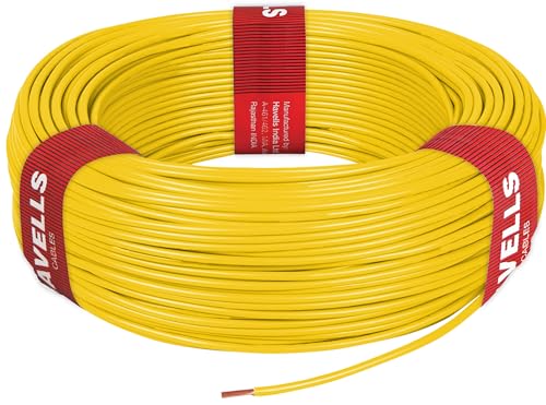 Image of Havells Lifeshield Cable WHFFZNYA16X0 6 sq mm Wire (Yellow)