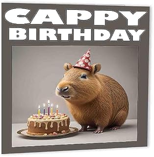 Capybara Birthday Card - Cappy Birthday