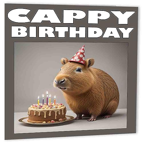 Capybara Carte d'anniversaire – Cappy Birthday A5
