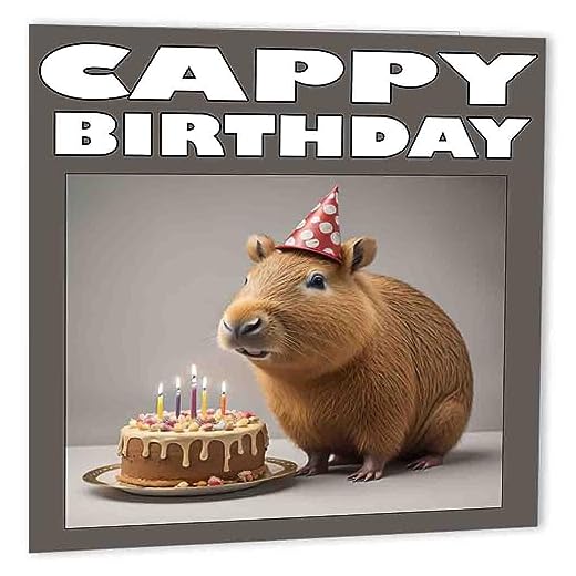 Tarjeta de cumpleaños Capybara – Cappy Birthday A5