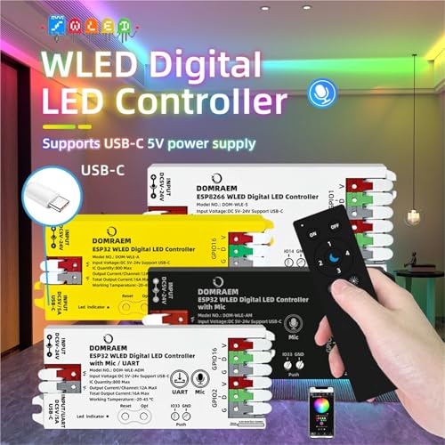 Controlador WLED ESP32 con micrófono para sincronizar luces y música 2