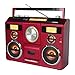 Studebaker Sound Station Portable Stereo Boombox with Bluetooth/CD/AM-FM Radio/Cassette Recorder (Red)
