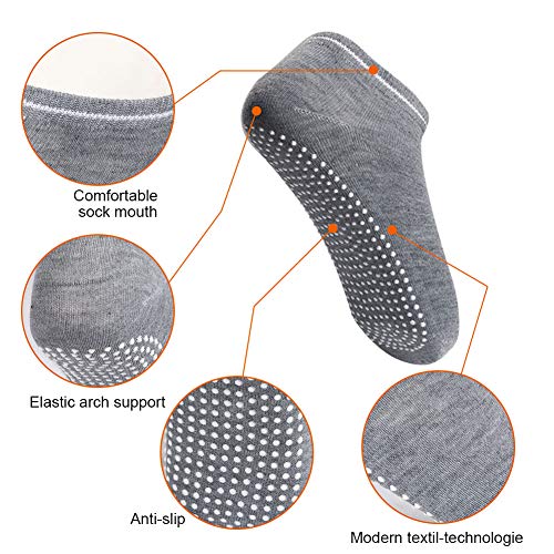 JURONG Yoga Socken für Damen Rutschfeste, Stoppersocken Damen Antirutschsocken, Anti Rutsch Socken, Damen Sportsocken, Ideal für Yoga Pilates, Ballett,Tanz,Barre,Fitness, Barfuß-Training (8 Paar) – Bild 5