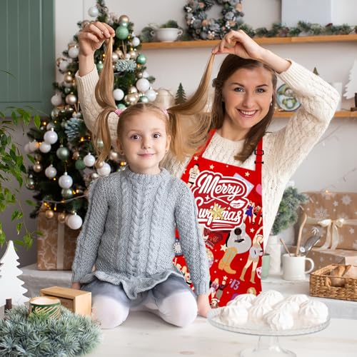 Saukore Avental de Natal engraçado para mulheres, aventais de cozinha de cozinha, lindos aventais de