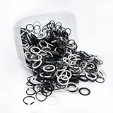 Beauty Town Hair Tie Rubber Bands - 1000pcs/500pcs Soft Stretchy Elastic Bands for Braids, Ponytails & Bun