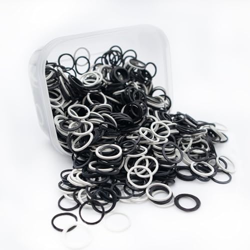 Beauty Town Hair Tie Rubber Bands - 1000pcs/500pcs Soft Stretchy Elastic Bands for Braids, Ponytails & Bun