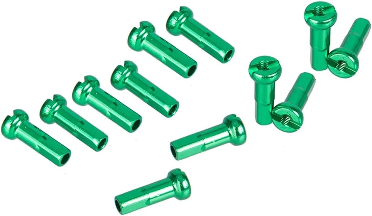 Spoke Nipples 100PCS Bicycle Spoke Nipples 2.0 * 14mm Aluminum Alloy Cycling Multiple Color Nipples for Dia Mountain Road Bike