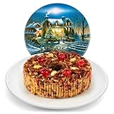 Grandma's Famous Holiday Fruitcake Moist Dense Cake Finest Quality Ingredients No Citron Lemon Peel or Bitter Candied Fruits, 2lb Ring Collectible Tin