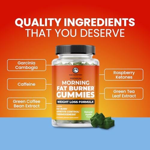 Morning Fat Burner Gummies | Weight Loss for Women & Men | Appetite Suppressant & Metabolism Booster | Thermogenic Belly Fat Burner with Green Tea, Garcinia, Green Coffee Bean & More | 60 Gummies - Image 4